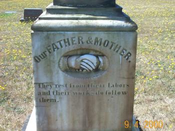 James McBride Family Marker closeup