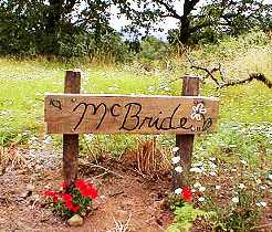 Entrance Sign at McBride Cemetery.