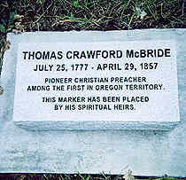 Grave marker of Thomas Crawford McBride - 9.9 K